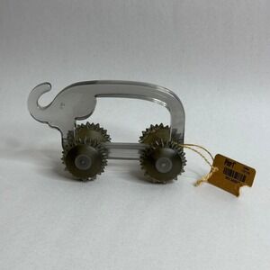 Vintage Pier 1 Elephant Shaped Clear‎ Plastic Massage Roller Tool Retired
